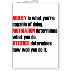 ability motivation attitude greeting card