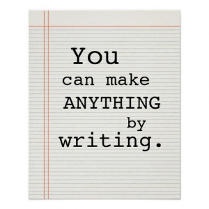 Writer Poster Writing Encouragement notebook paper