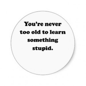 Learn Something Stupid Round Stickers