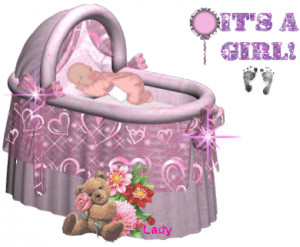Its a Girl! Glitter Graphic for Facebook