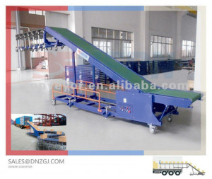Truck unloading equipment for cartons, boxes, bags, totes, etc