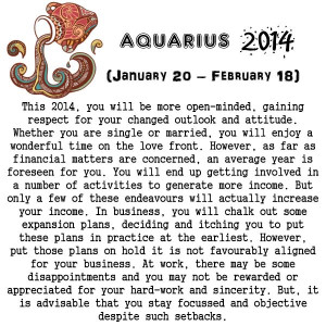 zodiac signs - aquarius 2014 - horoscope