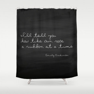 Shower Curtain - Emily Dickinson Quote - Nature Decor - Beach Cottage ...