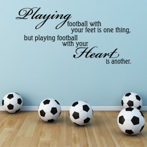 Playing Football with the Heart Boys / Girls Sport ~ Wall sticker ...