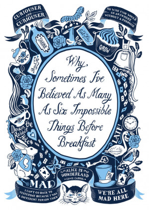 homepage > LUCY LOVES THIS > ALICE IN WONDERLAND, FAMOUS QUOTES PRINT