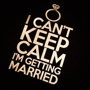 Black I Can't Keep Calm I'm Getting Married Top | Shop by Icon