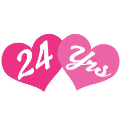 24th anniversary hearts gift ideas