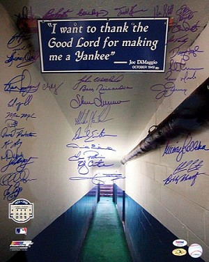 Yankees Greats Autographed 16x20 DiMaggio Quote Photo - 38 Signatures
