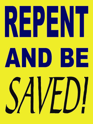 Repent and Be Saved Bible Verse