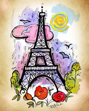 Paris Eiffel Tower Cartoon