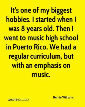 Bernie Williams - It's one of my biggest hobbies. I started when I was ...
