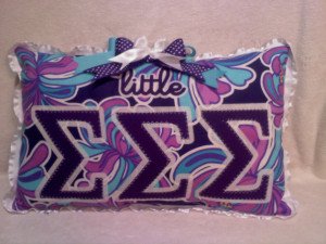 Sorority Greek letter little or big sister Pillow Customize for your ...