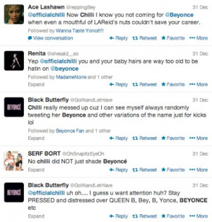 ... wasn’t throwing shade at Bey. Below is what she posted on Twitter