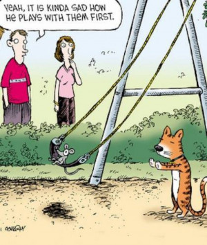 Funny cat and mouse cartoon