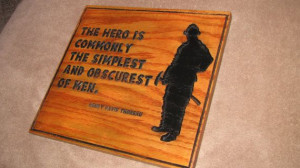 Firefighter Hero Quote Plaque on Etsy, $40.00