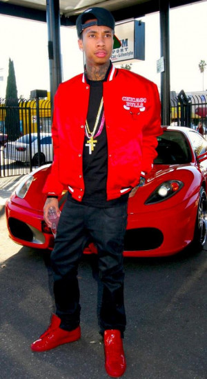 Tyga Weed Quotes Smoking weed in his ferrari