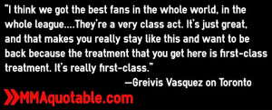 ... class treatment it s really first class greivis vasquez on toronto