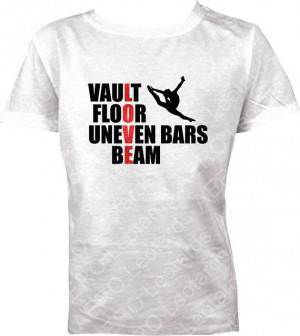 Gymnastics Vault Beam T Shirts For Girls