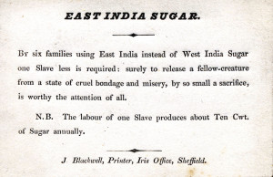 East Indian Sugar advert from the Sheffield Female Anti-Slavery ...