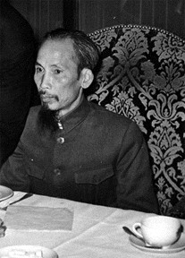 Ho Chi Minh (right) with Vo Nguyen Giap (left) in Hanoi, 1945