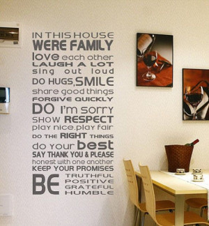 Removable Vinyl House Quote Wall Decal Quotes Wall Art Home Wall ...