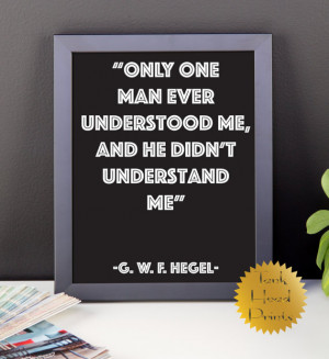 Hegel Philosophy Quote, Typography Poster, Office decor, Quote print ...