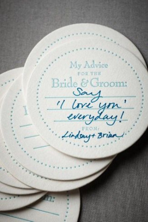 Who am I kidding... Wedding stuff! / Advice Coasters.