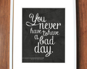 Chalkboard print with inspirational quote in script font, READY TO ...