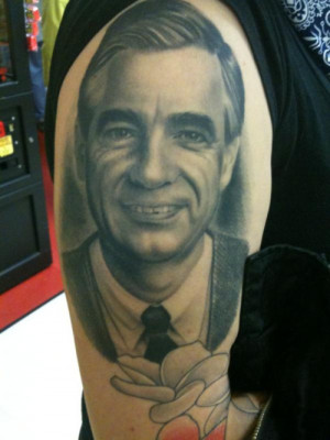 This awesome Mister Rogers portrait tattoo recently walked into the ...