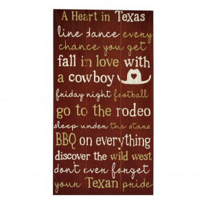 have this and I love it... A Heart In Texas Wall Decor