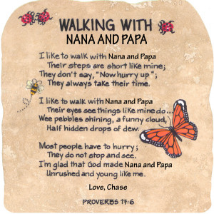 Walking with Nana and Papa