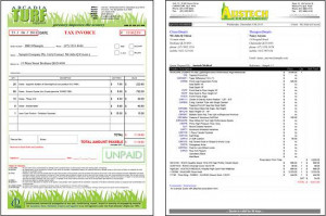 ... required a different layout design for their quotes and invoices