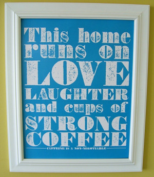 Strong Coffee Poster (blue)