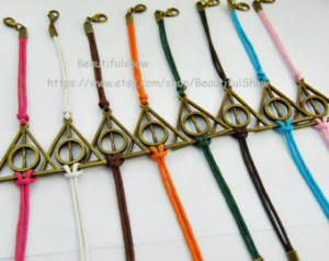 Harry Potter and the Deathly Hallow s Bracelet, Cotton rope Bracelet ...
