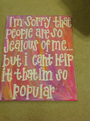 mean girls quote hand painted 16x20 canvas by ohheyyitsray on etsy $ ...