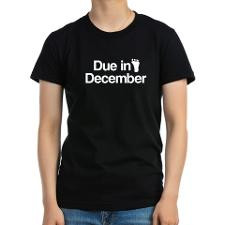 Due in December Women's Fitted T-Shirt (dark) for