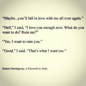 Ernest Hemingway, A Farewell to Arms quote