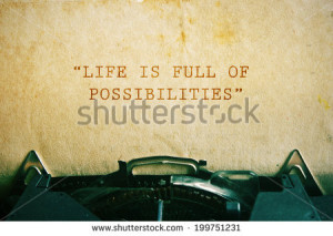 Life quote. Inspirational quote on vintage paper background ...