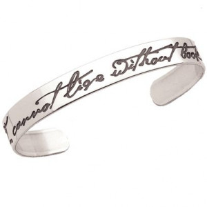 This cuff bracelet features Jefferson's famous quote, 