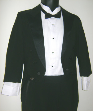 Versini Black Tailcoat Tuxedo Modern Fit