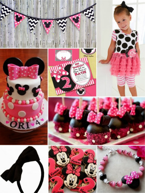 Minnie Mouse Birthday Party Ideas, in red and LOVE the banner