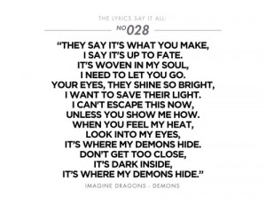 ... this image include: imagine dragons, escape, fate, heart and Lyrics