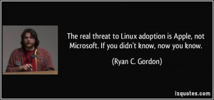 The real threat to Linux adoption is Apple, not Microsoft. If you didn ...