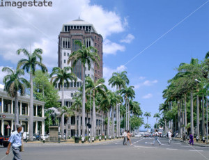 State bank and city centre Port Louis Mauritius