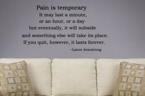 Work through the pain