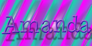 Amanda name with striped background