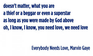 Everybody Needs Love - Marvin Gaye