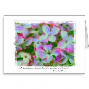 Impressionist Lilacs Quote Greeting Card