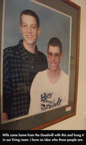 wife bought something at goodwill funny