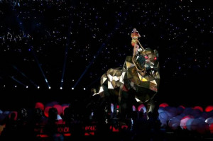 Singer Katy Perry performs during the Pepsi Super Bowl XLIX Halftime ...